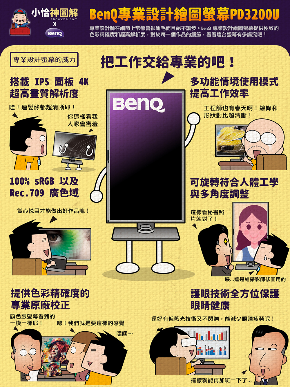 BenQ 螢幕 PD3200U 設計 繪圖